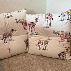 Colorful Animal Print Pillow Set
